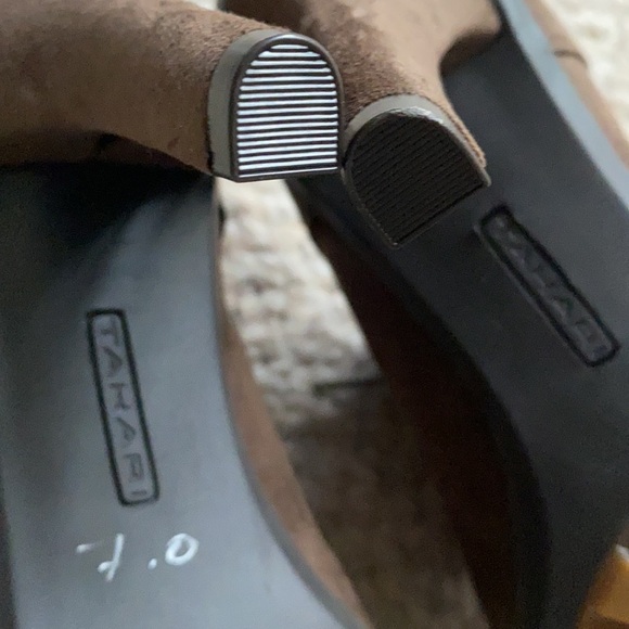 Tahari Temple Womens Suede Lace Up Fringe Vamp Heeled Bootie Shoes, Sz 6M, NWOB - Picture 4 of 9